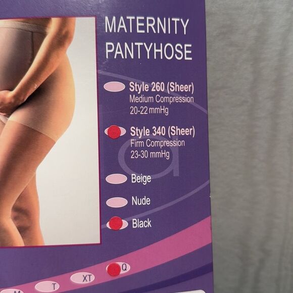 Gabrialla Graduated Firm Compression 23-30 Support Hosiery Maternity Pantyhose - Picture 2 of 7